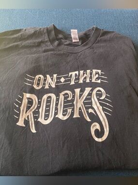 Gildan Black Tee “On The Rocks” by Verano